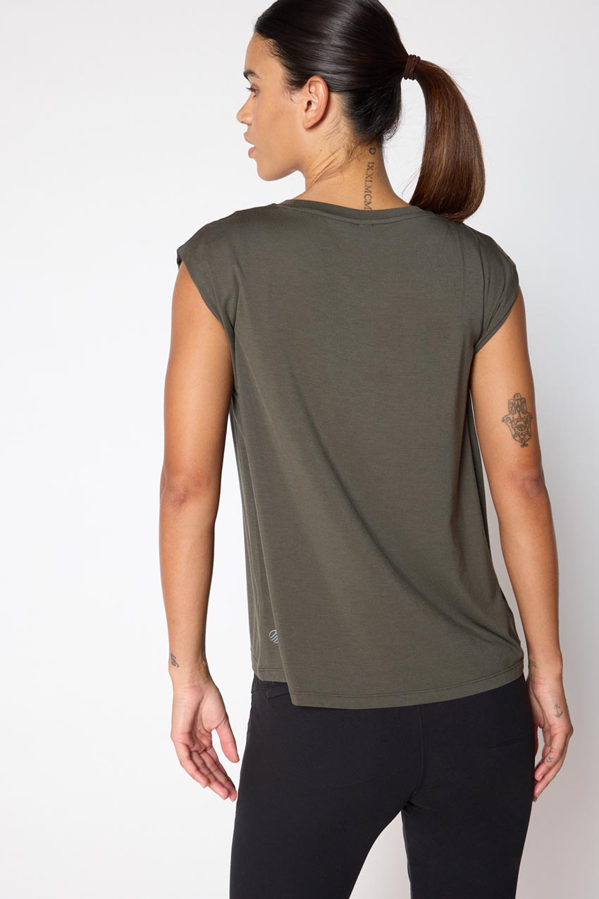 Breeze Tencel™ Modal Short Sleeve Shirt with Tacked Shoulder