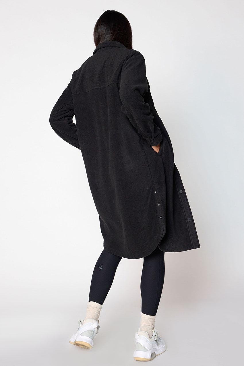 Elevate Fleece Longline Shirt Jacket