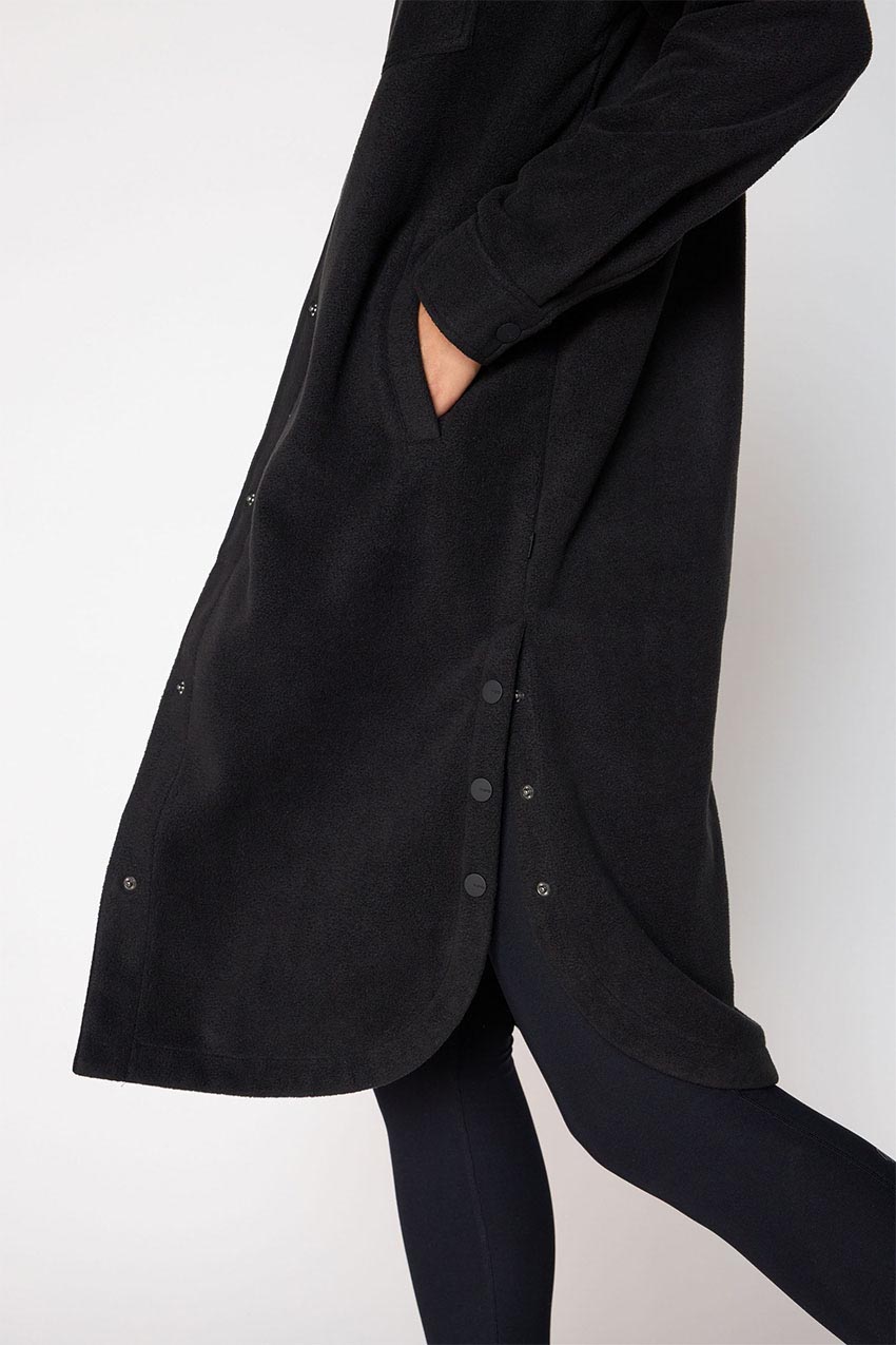 Elevate Fleece Longline Shirt Jacket