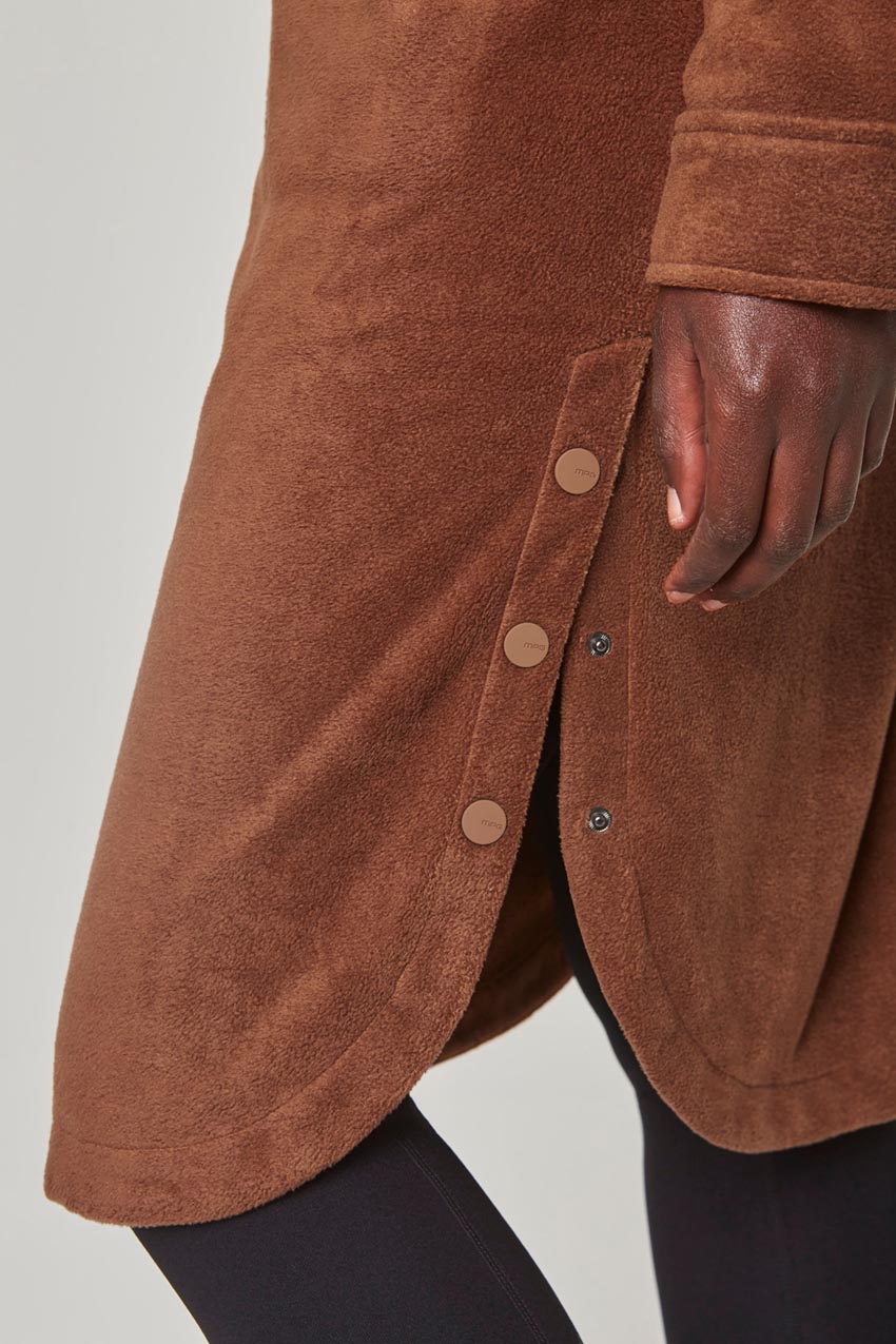 Elevate Fleece Longline Shirt Jacket