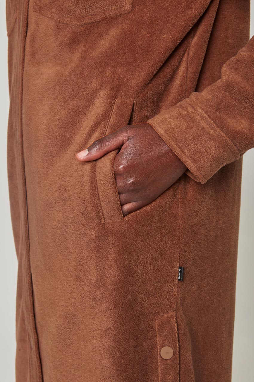 Elevate Fleece Longline Shirt Jacket