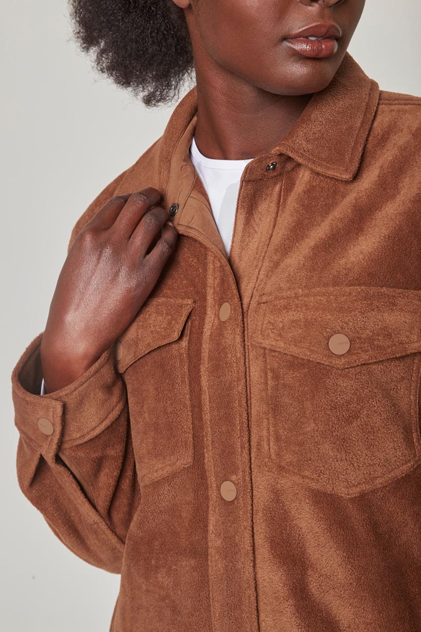 Elevate Fleece Longline Shirt Jacket
