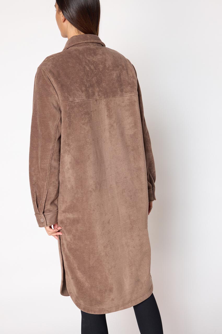 Elevate Fleece Longline Shirt Jacket