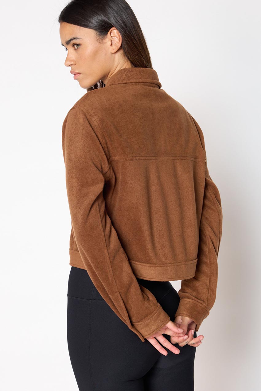 Elevate Fleece Cropped Shirt Jacket
