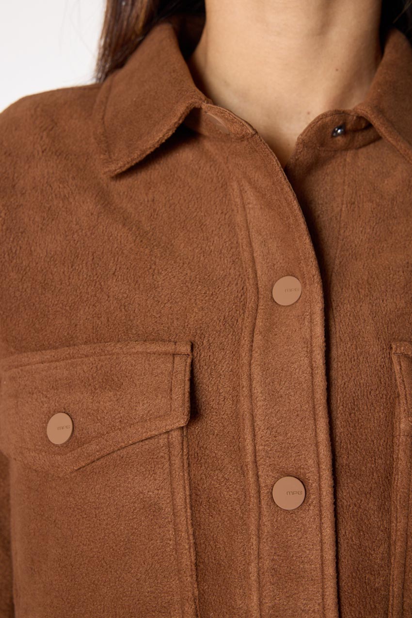 Elevate Fleece Cropped Shirt Jacket