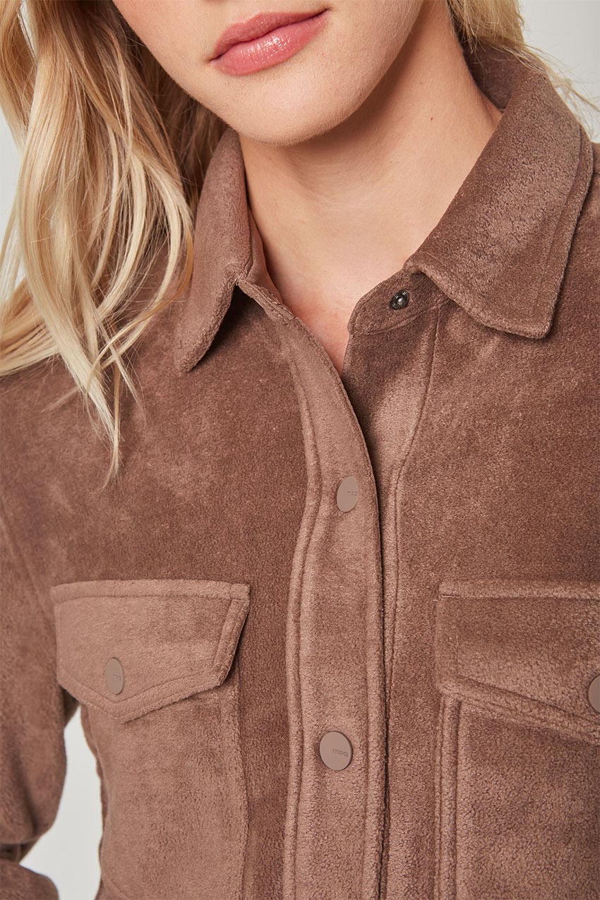 Elevate Fleece Cropped Shirt Jacket