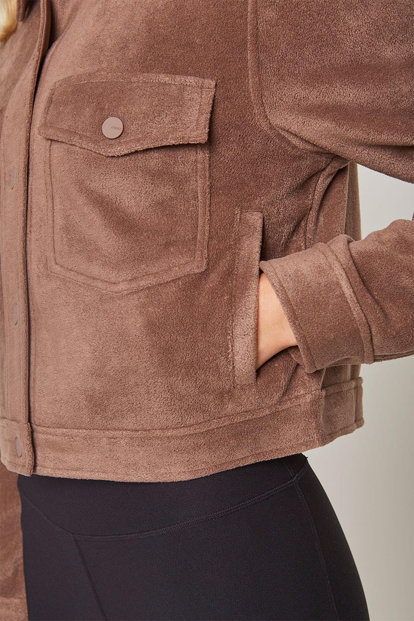 Elevate Fleece Cropped Shirt Jacket
