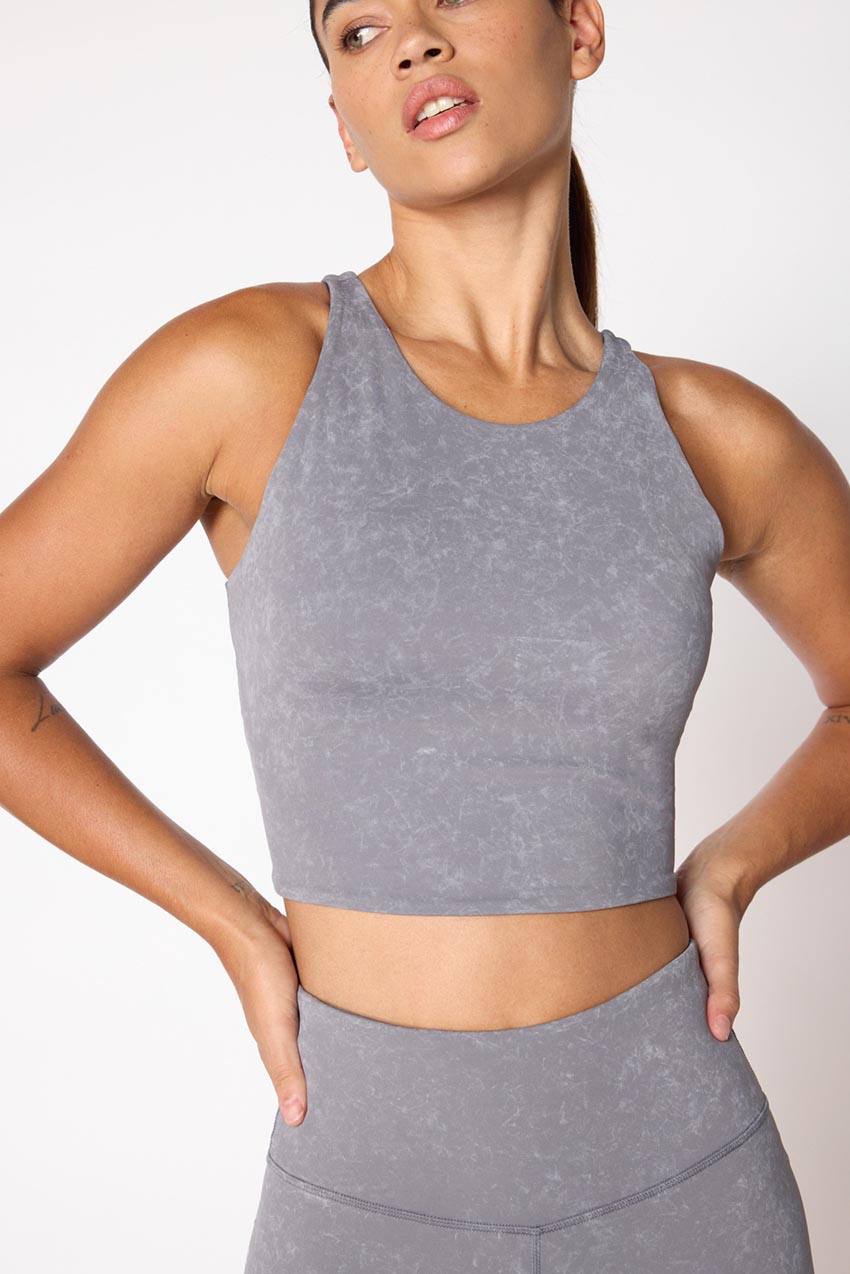 Vital High Neck Longline Medium Support Sports Bra Washed
