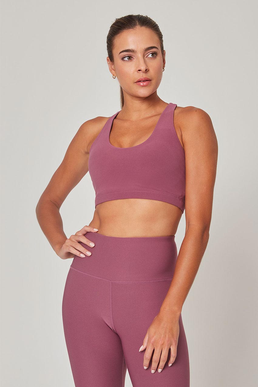 Explore Racerback Medium Support Sports Bra Peached