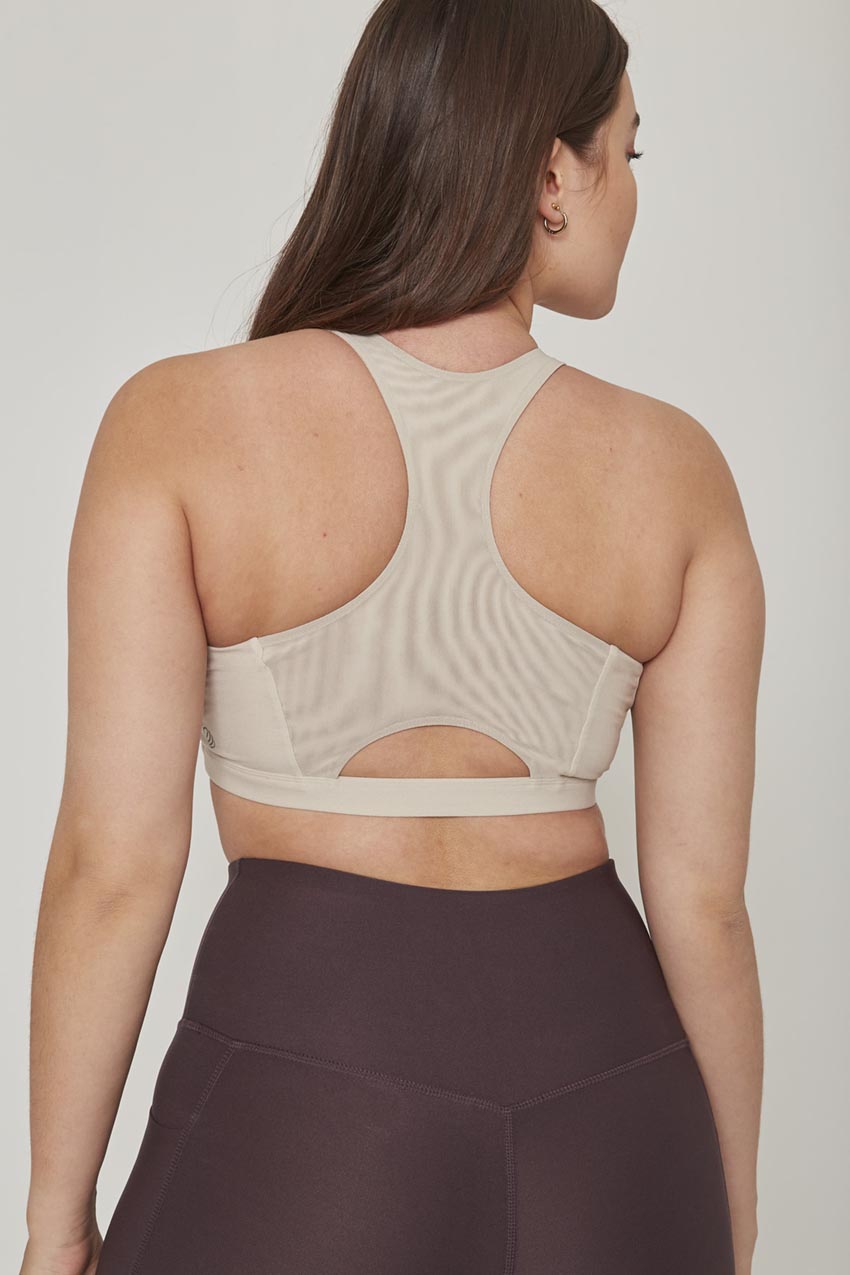 Explore Racerback Medium Support Sports Bra Peached