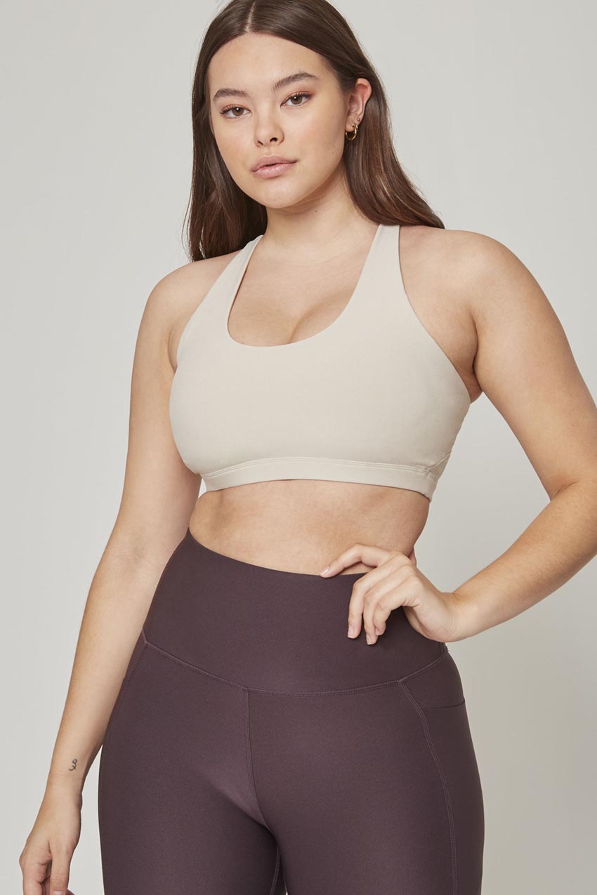 Explore Racerback Medium Support Sports Bra Peached