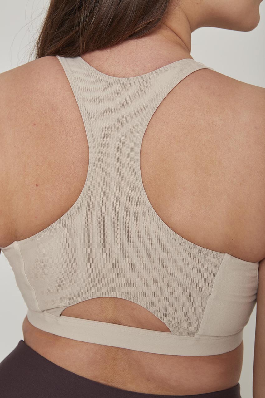 Explore Racerback Medium Support Sports Bra Peached