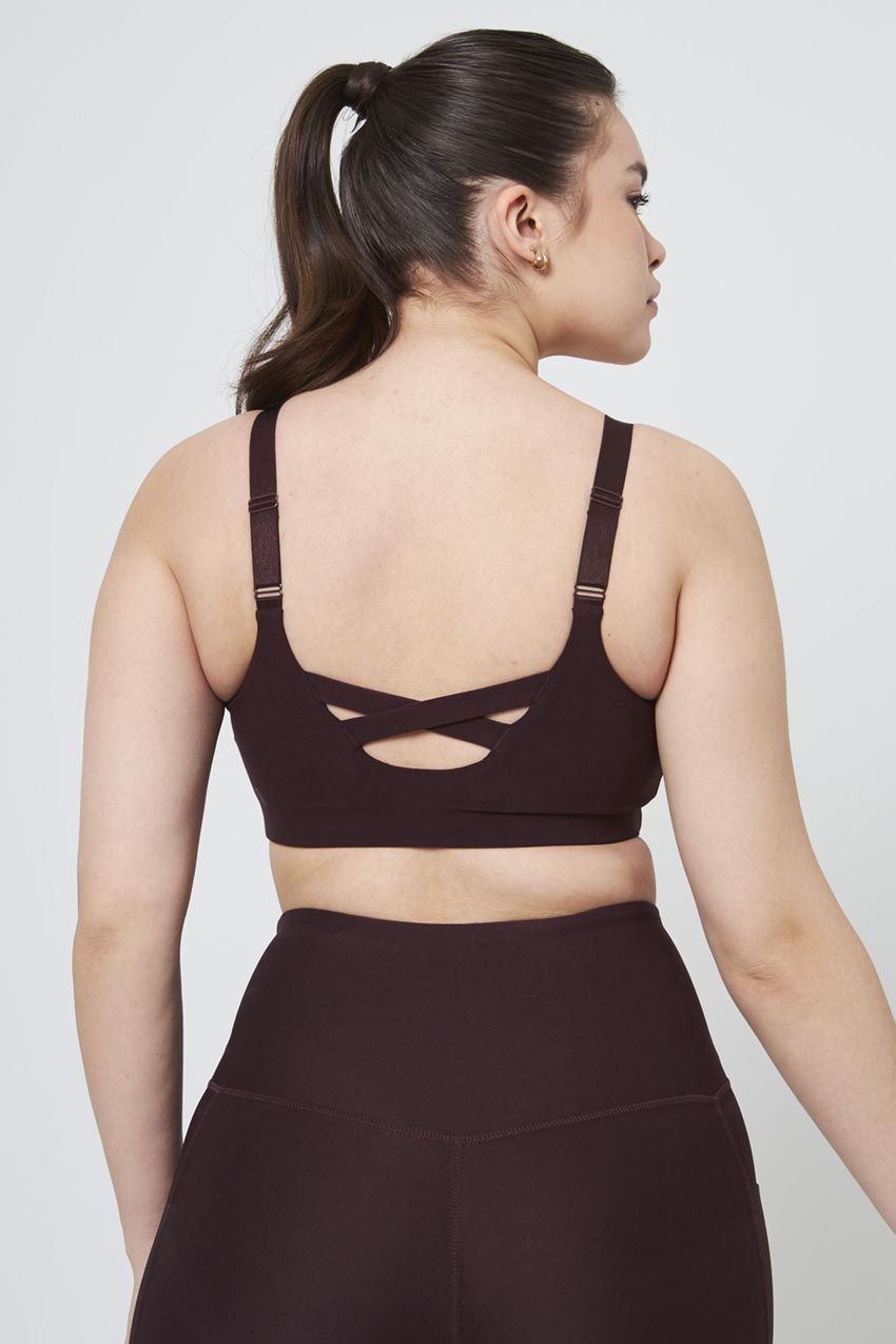 Explore Recycled Polyester Adjustable Medium Support Bra Peached