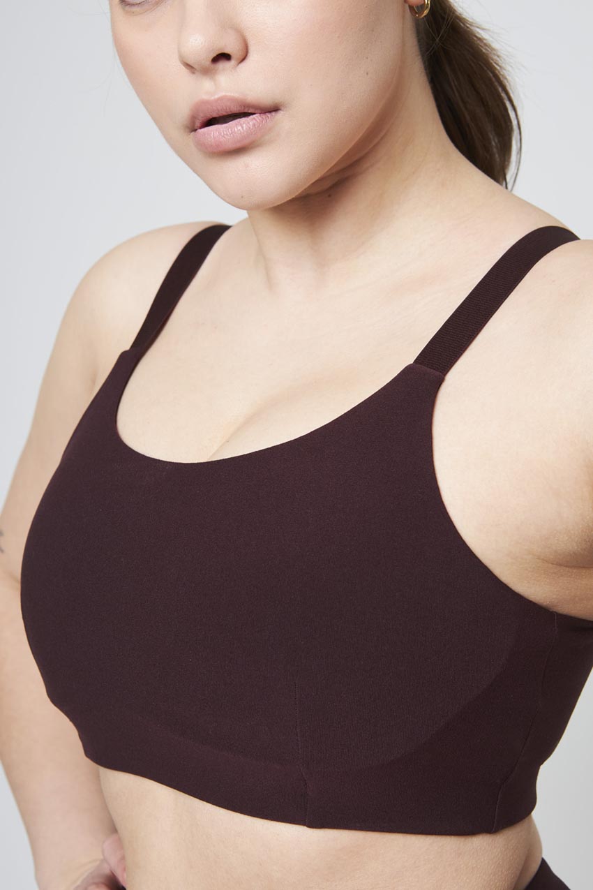 Explore Recycled Polyester Adjustable Medium Support Bra Peached