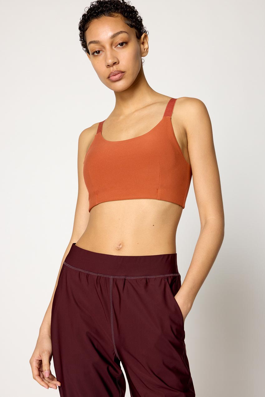 Explore Recycled Polyester Adjustable Medium Support Bra Peached