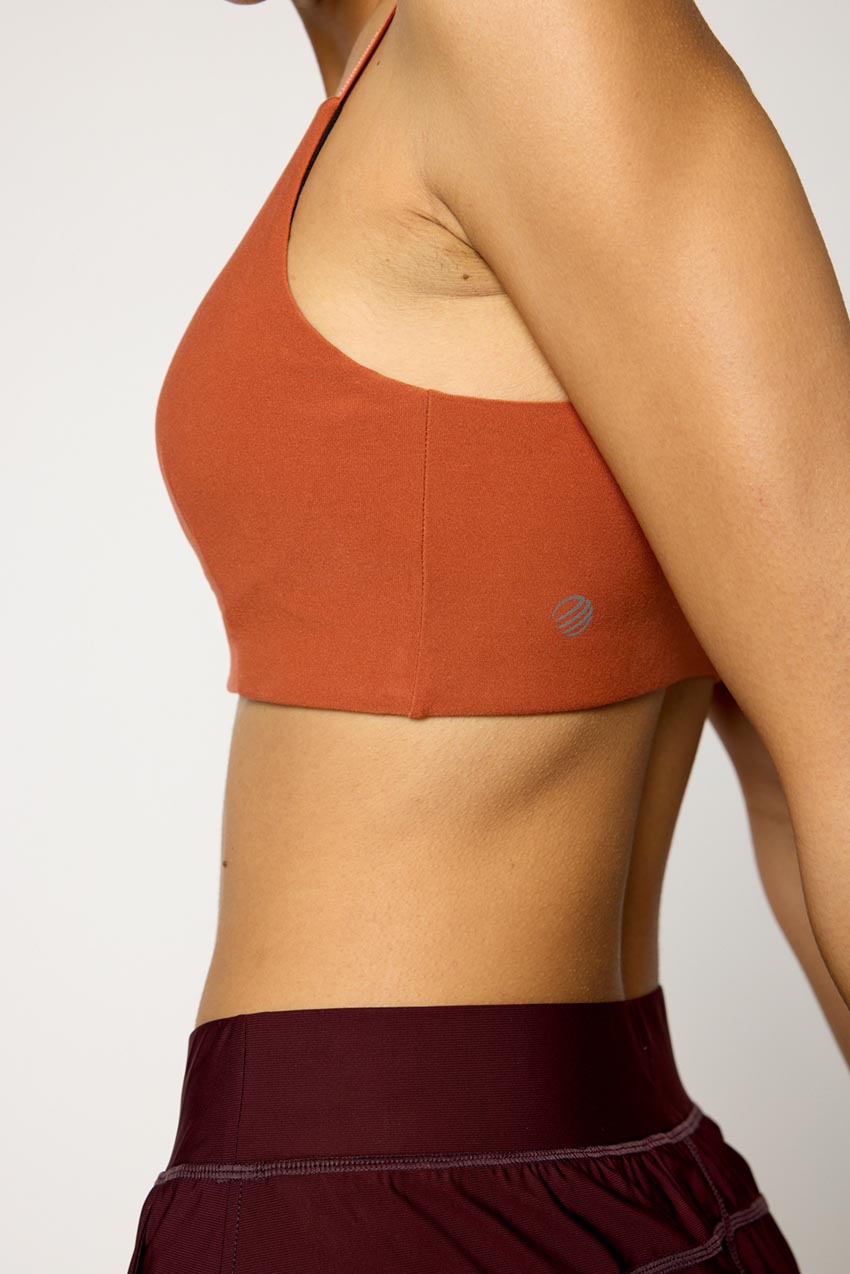 Explore Recycled Polyester Adjustable Medium Support Bra Peached