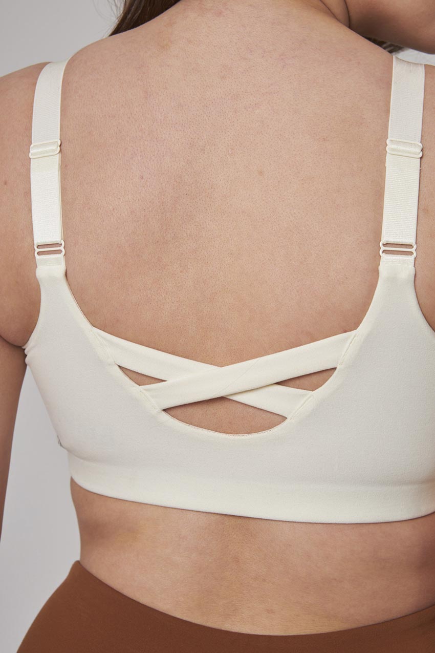 Explore Recycled Polyester Adjustable Medium Support Bra Peached