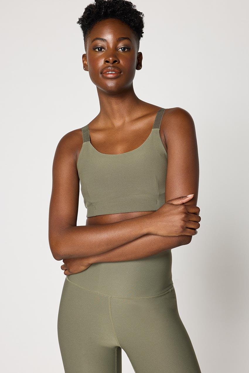 Explore Recycled Polyester Adjustable Medium Support Bra Peached