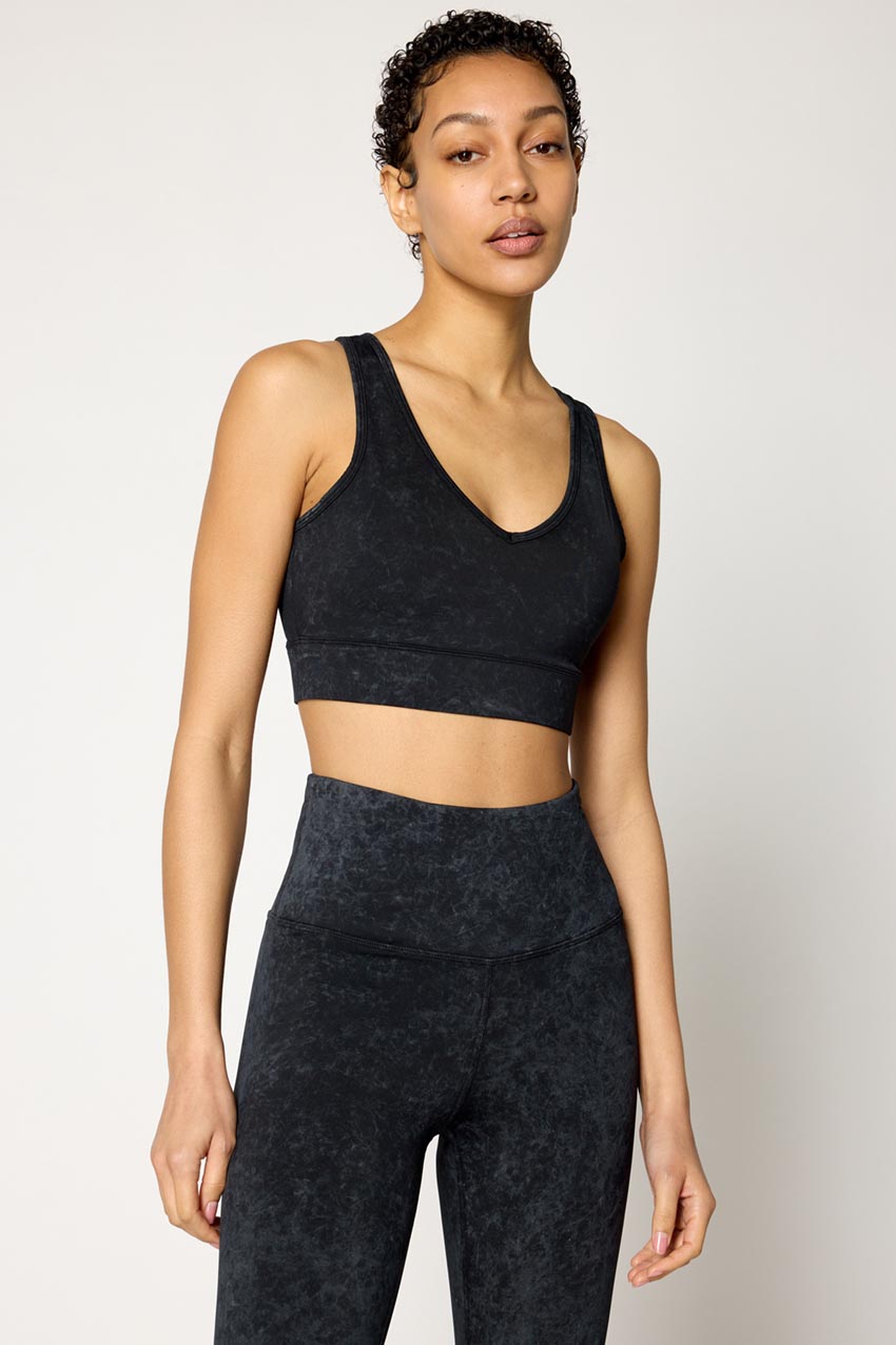 Vital Recycled Nylon Racerback Medium Support Sports Bra Washed