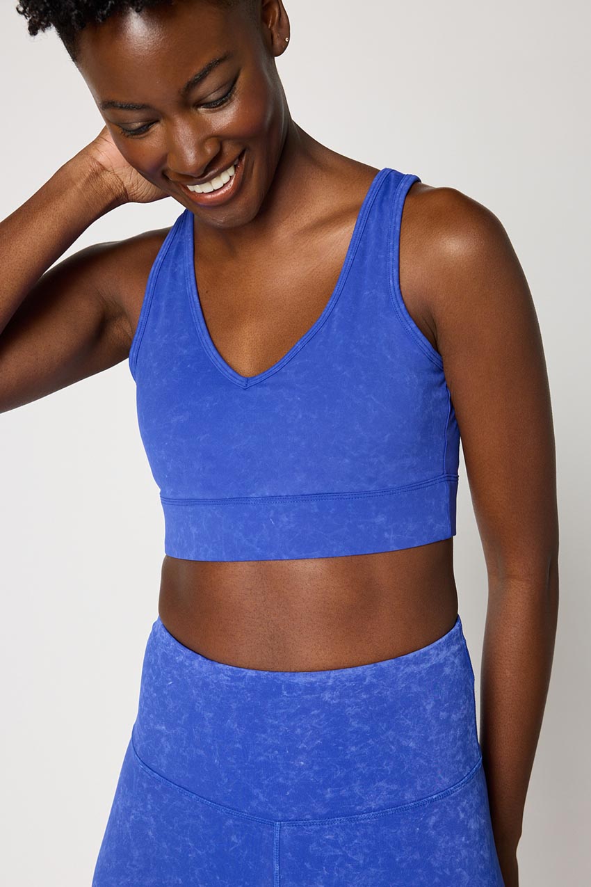 Vital Recycled Nylon Racerback Medium Support Sports Bra Washed