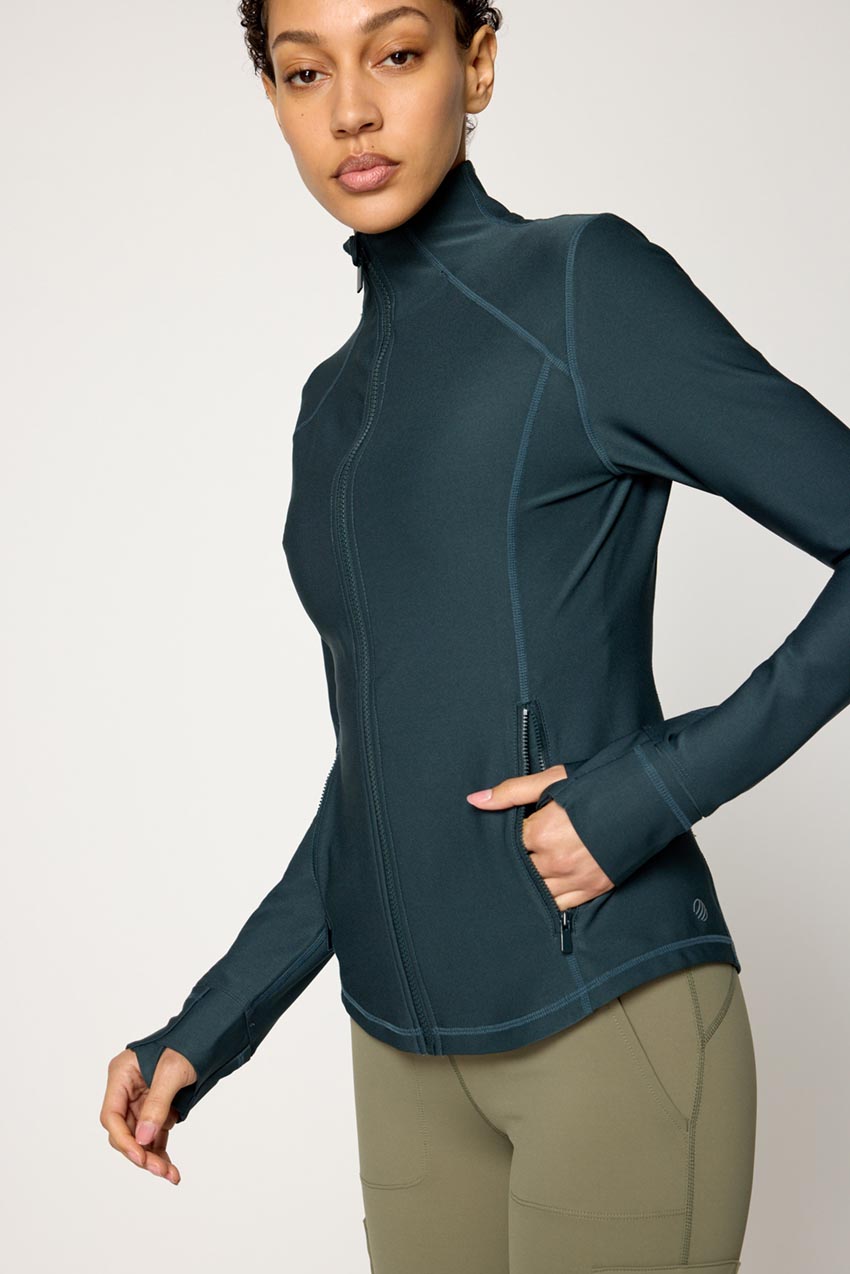 MPG Sport Explore Fitted Jacket in Teal Dusk
