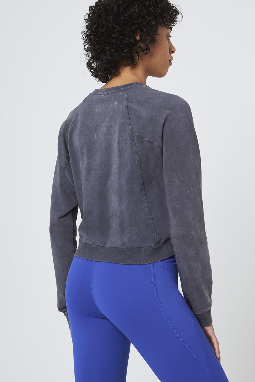 Rhythm Cropped Crew Neck Long Sleeve