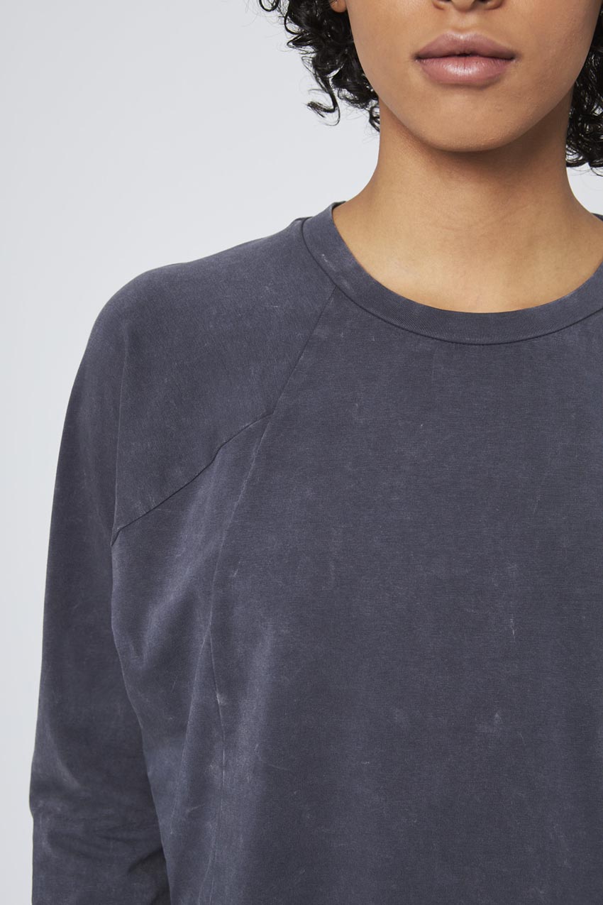 Rhythm Cropped Crew Neck Long Sleeve