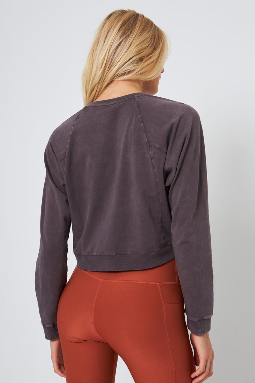 Rhythm Cropped Crew Neck Long Sleeve