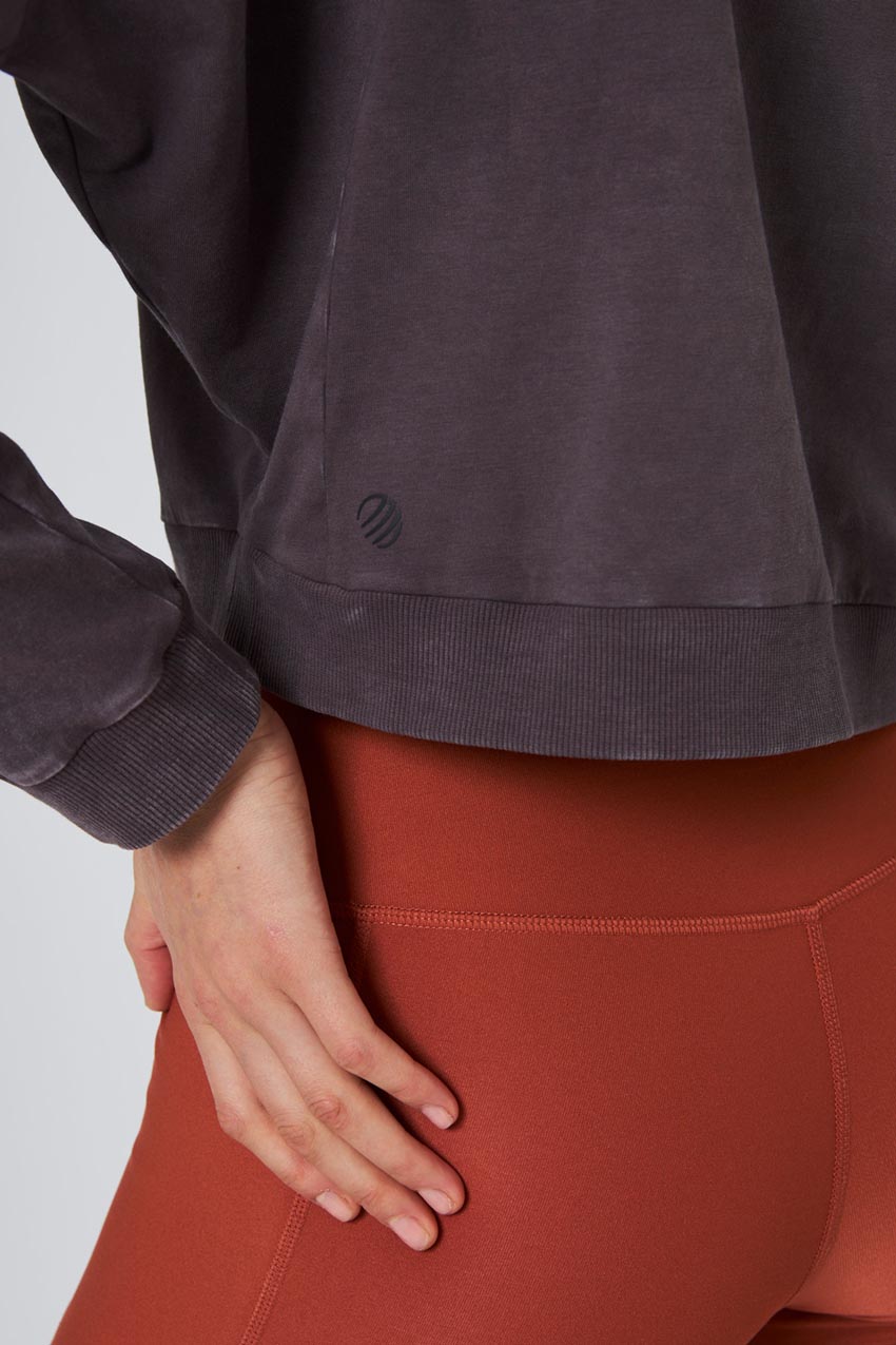 Rhythm Cropped Crew Neck Long Sleeve