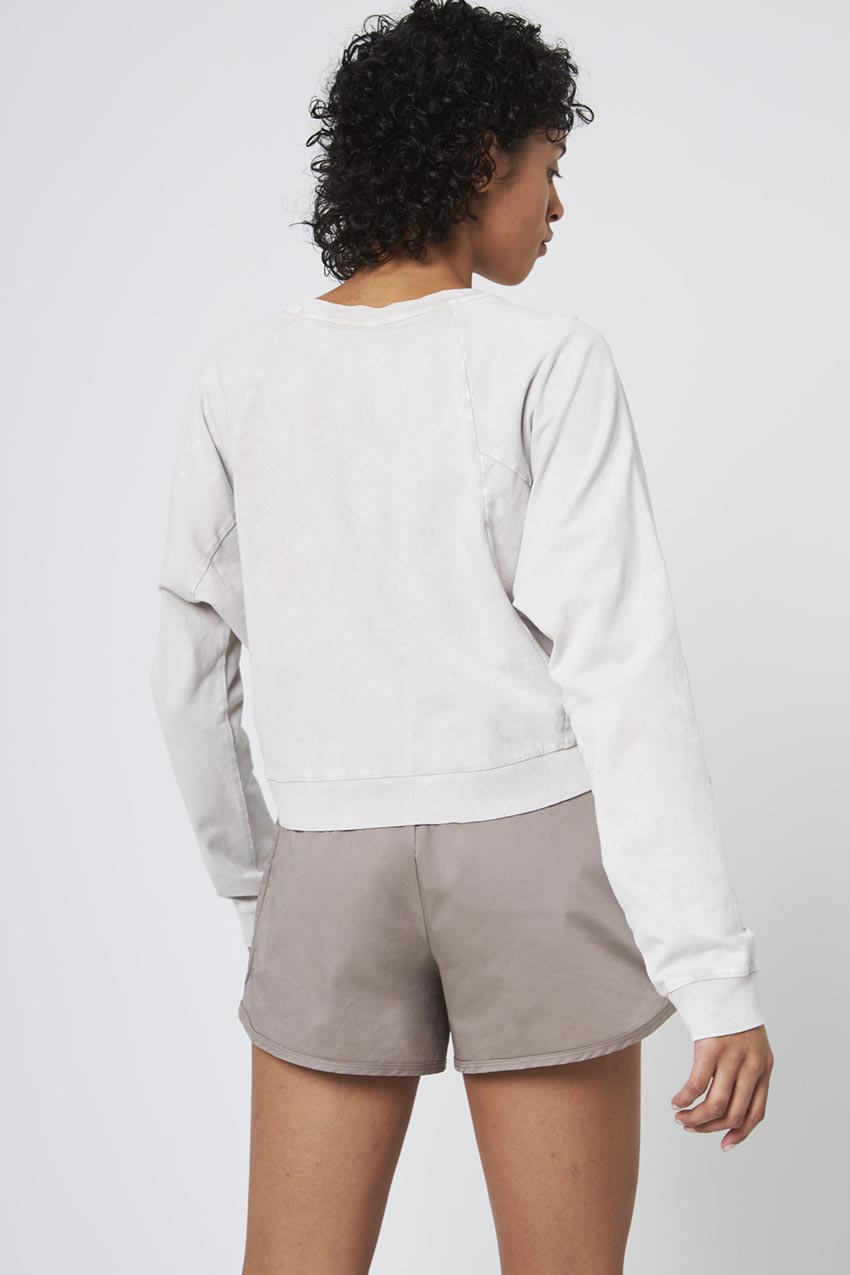 Rhythm Cropped Crew Neck Long Sleeve