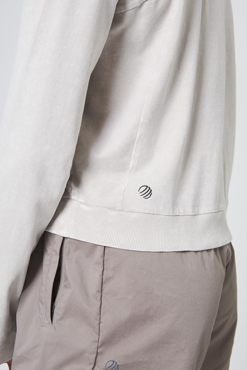Rhythm Cropped Crew Neck Long Sleeve