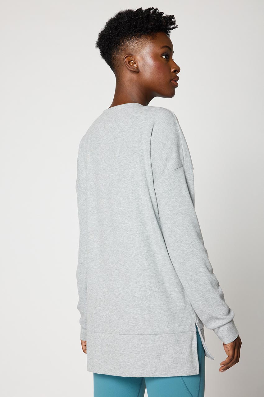 Symphony Recycled Polyester TENCEL™ Modal Ribbed Zip-Up Cardigan