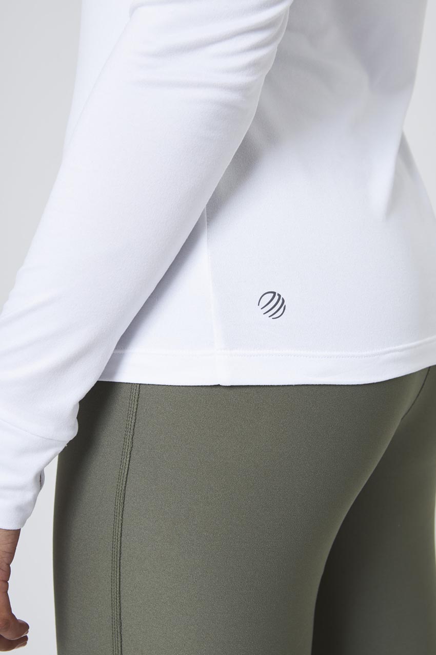Pace Sliced Front Long Sleeve Top