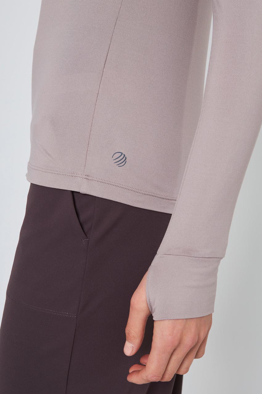 Pace Sliced Front Long Sleeve Top