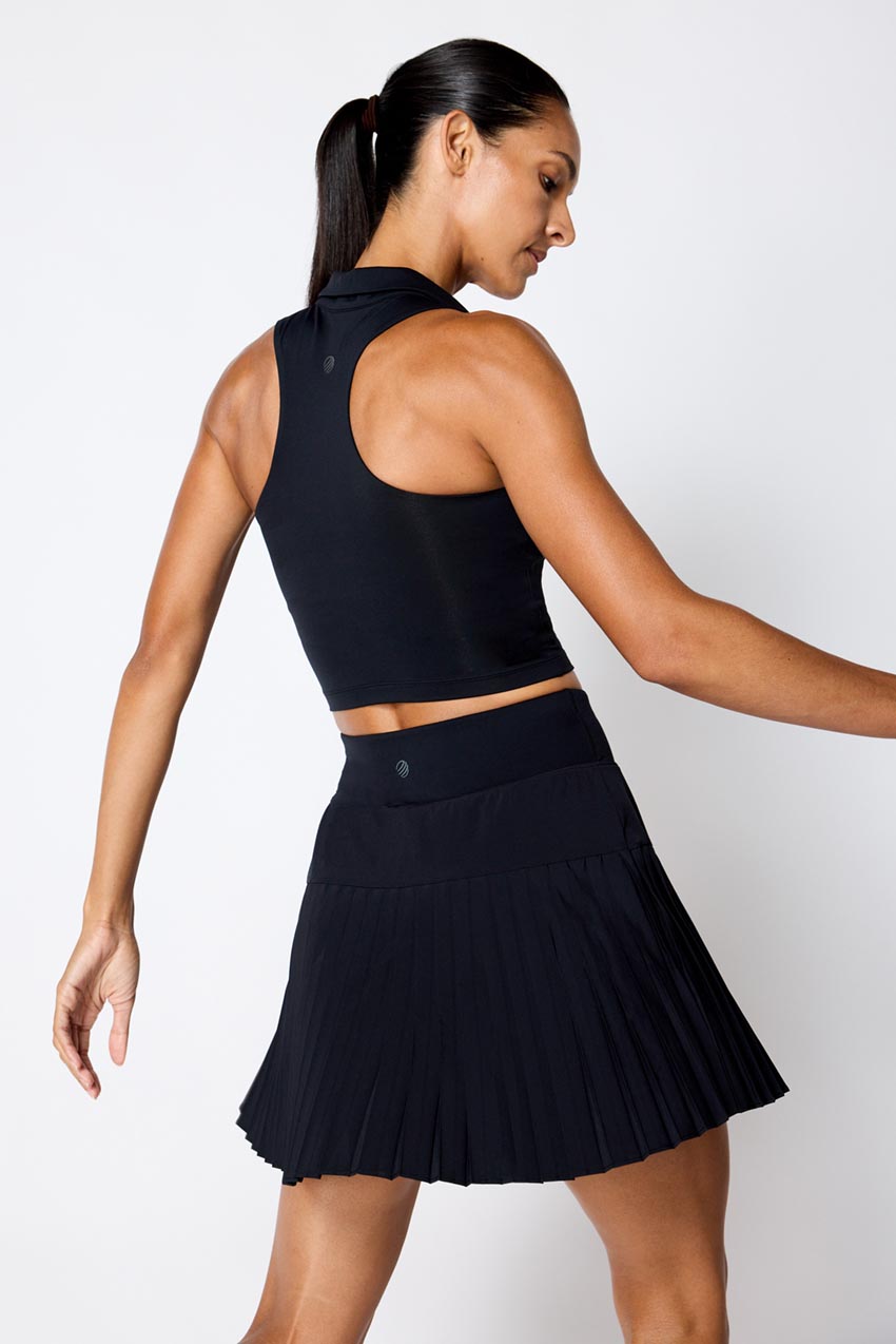Vital Recycled Nylon Polo Collar Longline Bra