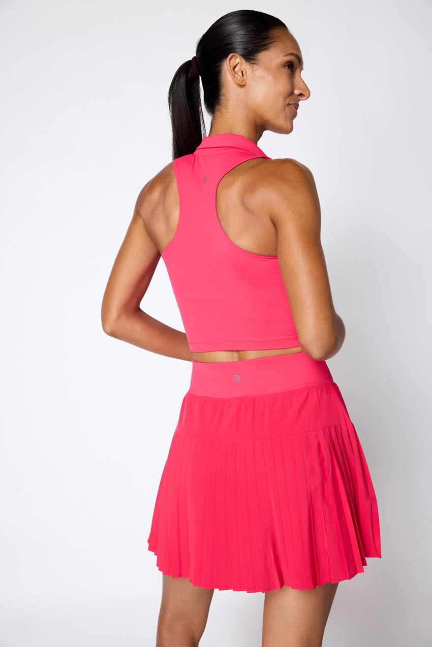 Vital Polo Collar Longline Bra - Coral Pink