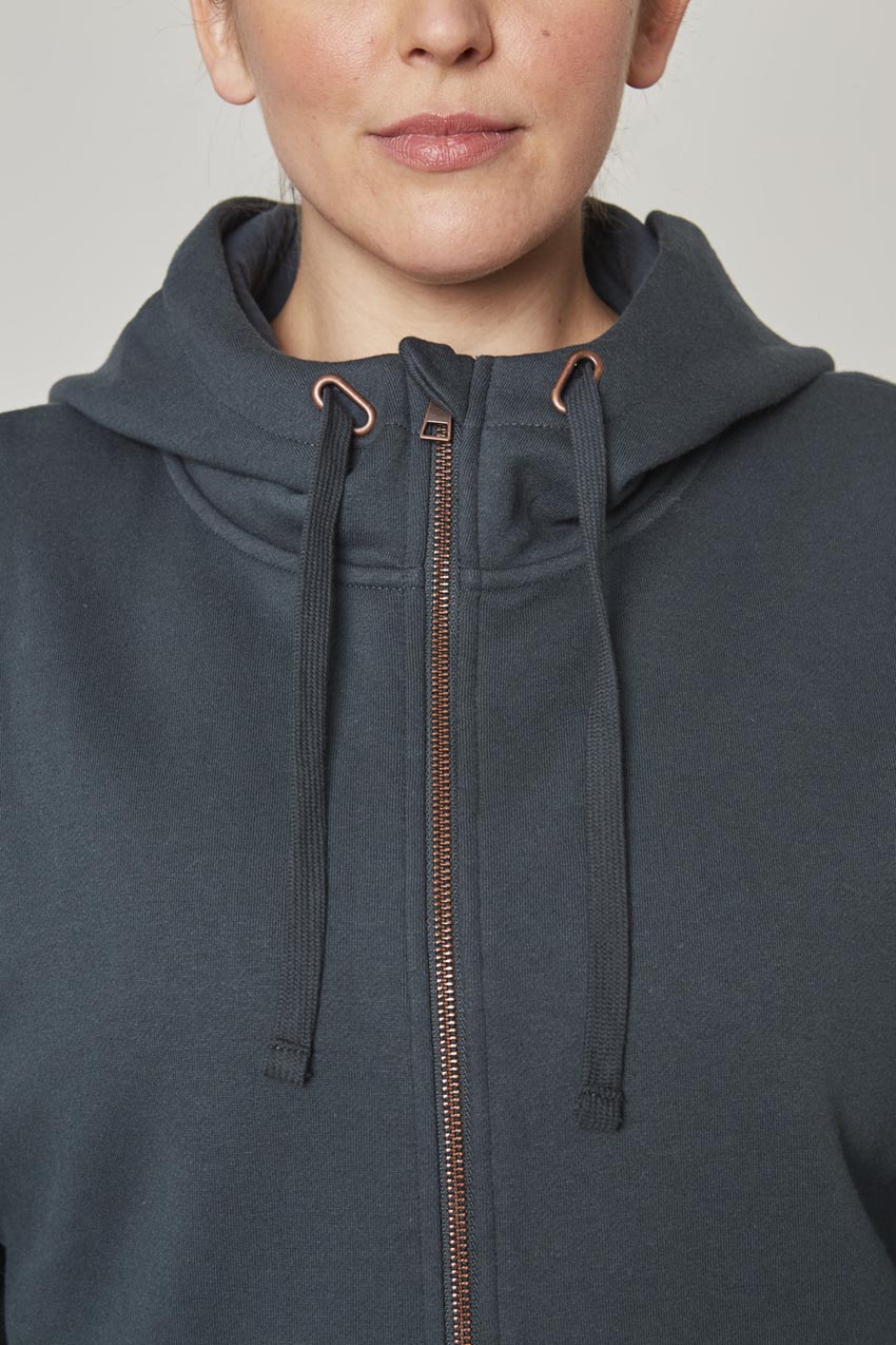 Ease Organic Cotton Recycled Polyester Oversized Zip-Up Hoodie - Sale