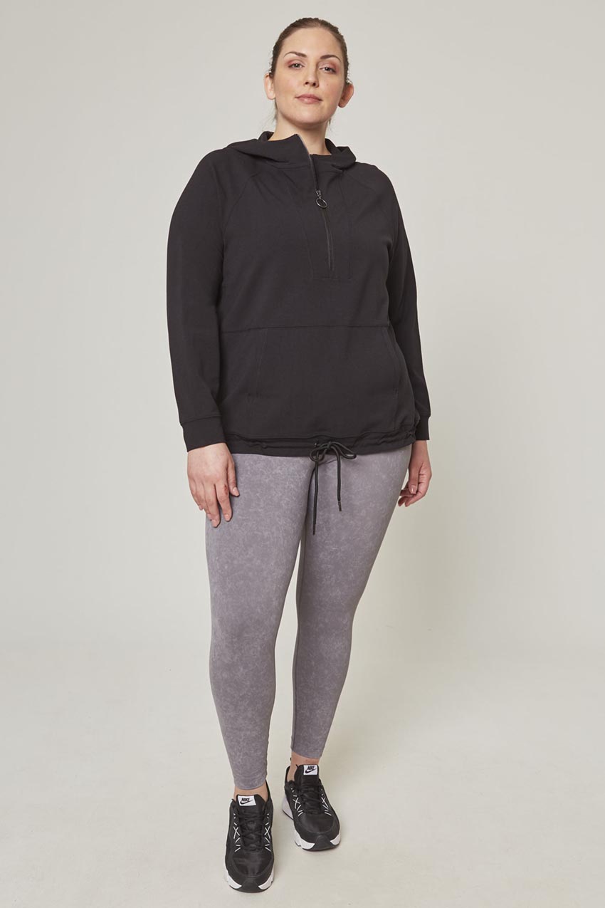 Balance TENCEL™ Half Zip Hoodie with Hem Drawcord