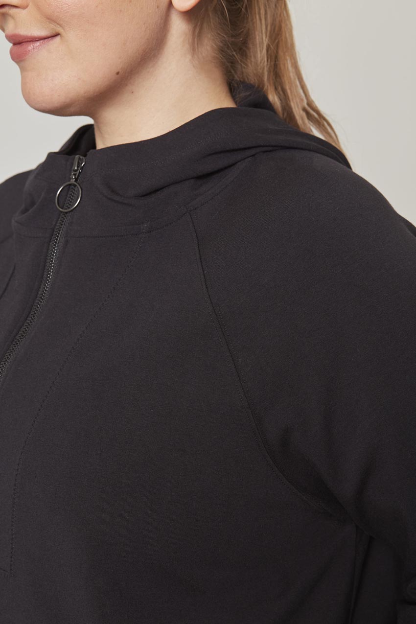 Balance TENCEL™ Half Zip Hoodie with Hem Drawcord