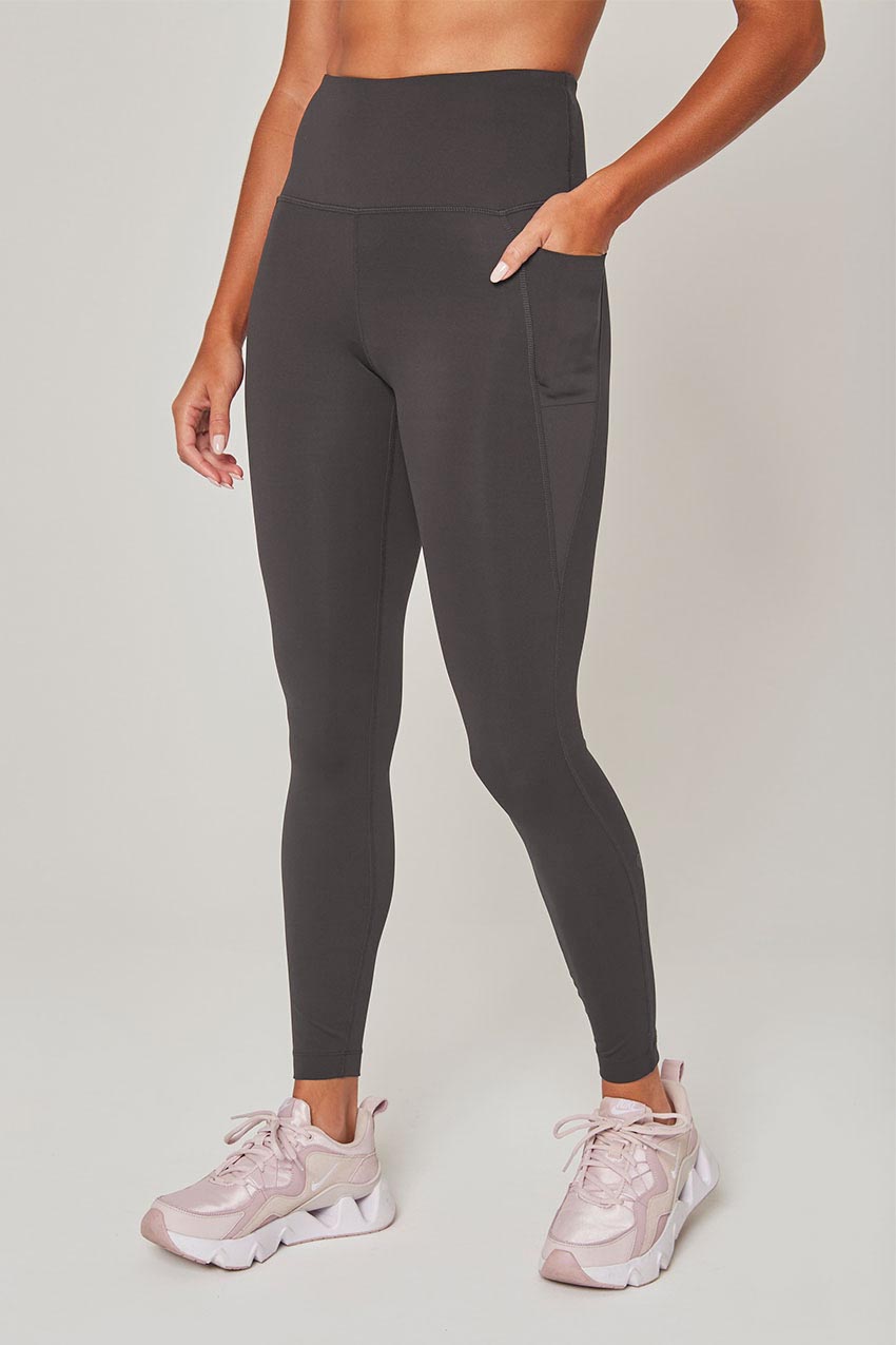 MPG Sport Vital High-Waisted 26" Side Pocket Legging - Sale in Raven