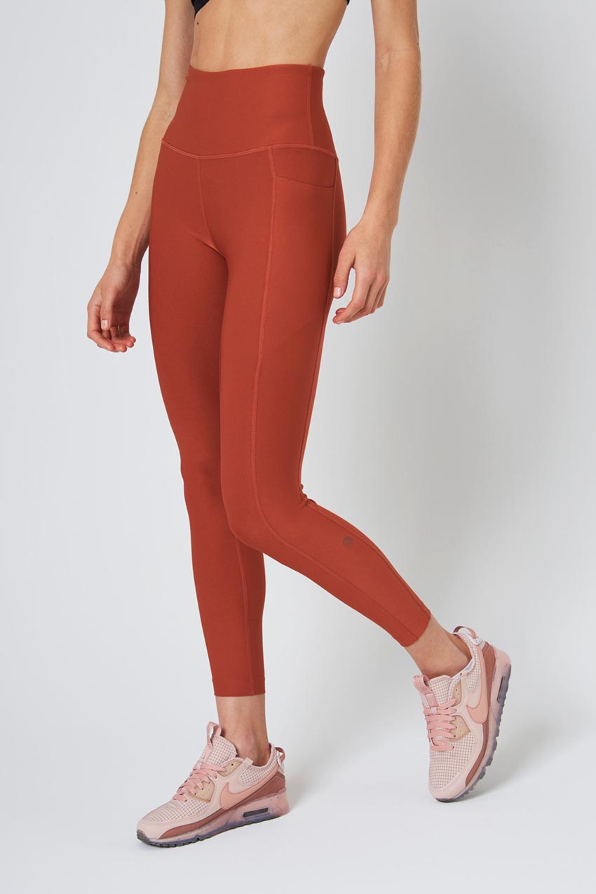 MPG Sport Explore Recycled High-Waisted Side Pocket 25" Legging in Baked Clay