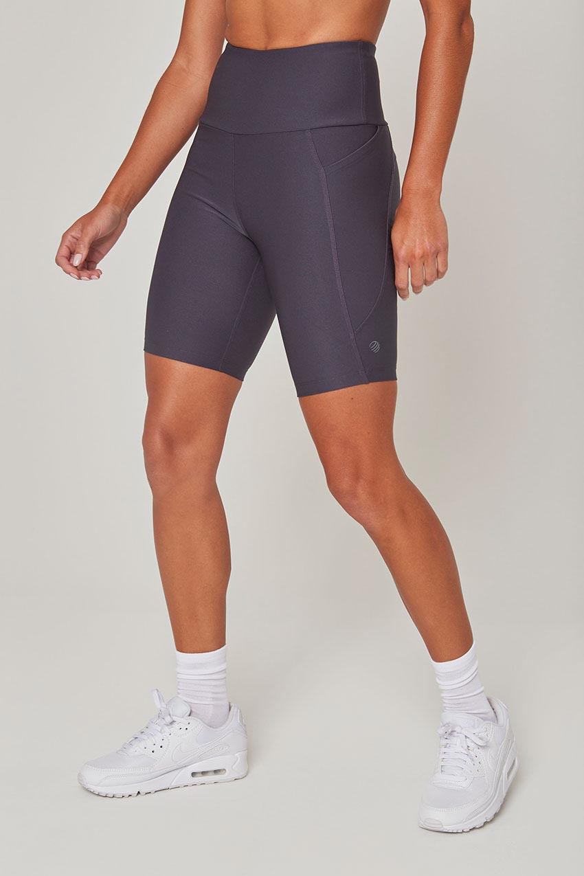 MPG Sport Explore Recycled High-Waisted 8" Bike Short - Sale in Purple Shadow