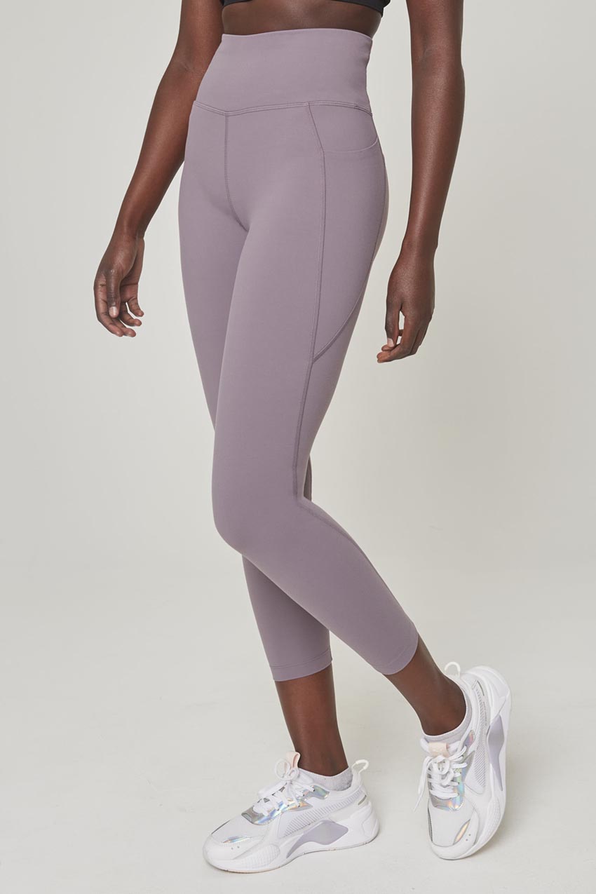 MPG Sport Velocity High-Waisted 26" Legging With Pocket - Sale in Violet Smoke