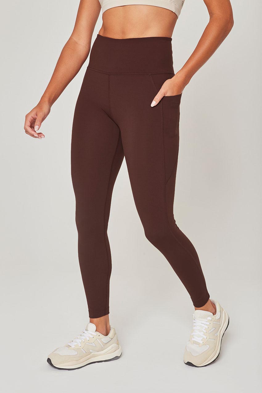 MPG Sport Velocity High-Waisted 26" Legging With Pocket - Sale in Terra Rosa