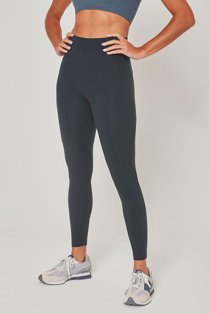 MPG Sport Velocity High-Waisted 26" Legging With Pocket - Sale in Dark Jade