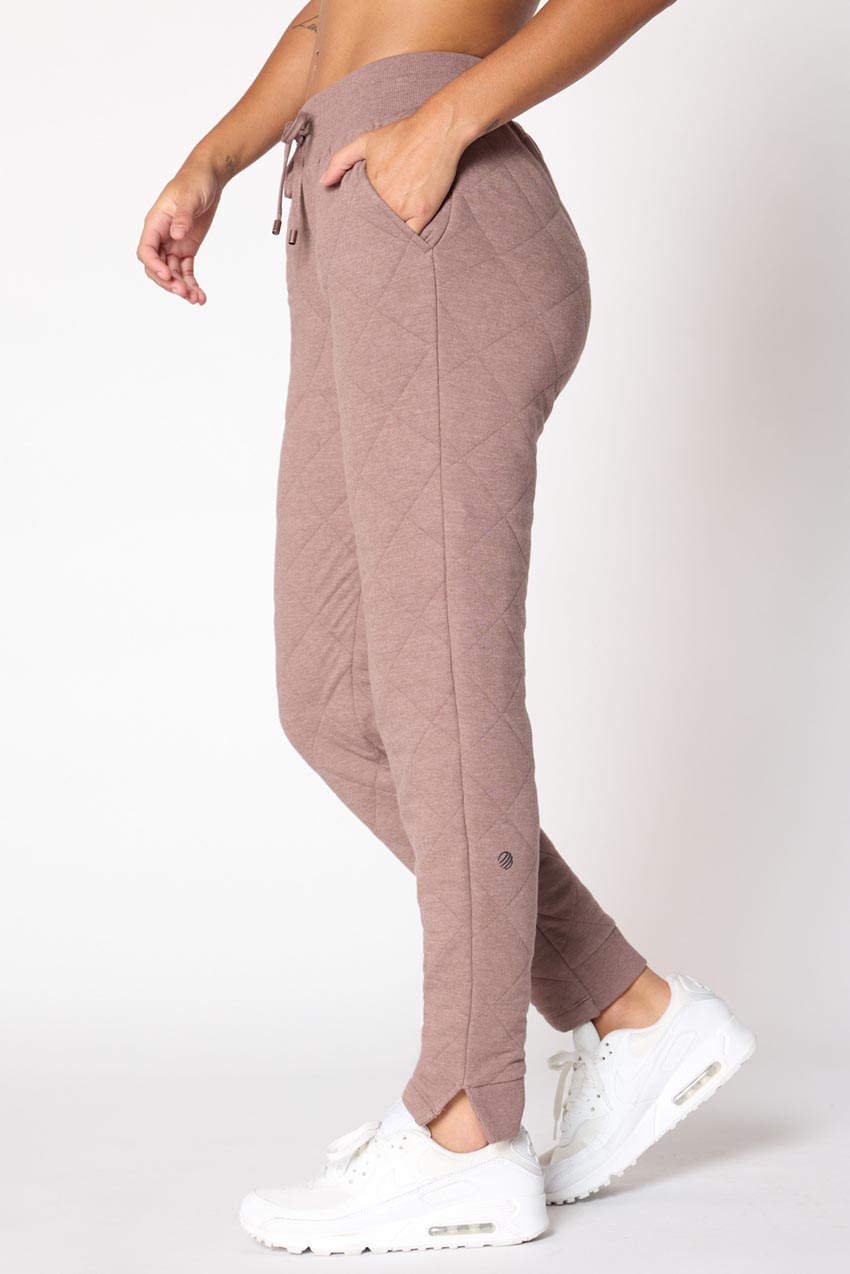 Aspire High-Waisted 27" Slim Leg Quilted Pant
