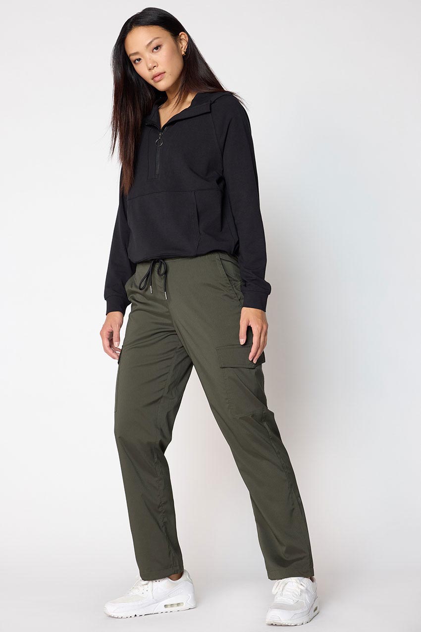 Eclipse High-Waisted 30" Lined Shadow Stripe Cargo Pant
