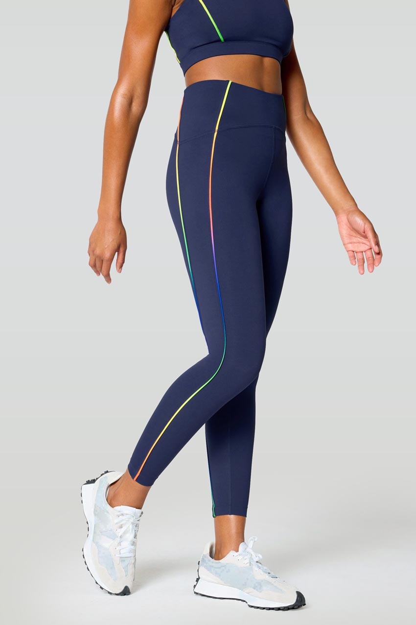 MPG Sport Sarahi Rainbow High-Waisted Legging in Navy Sky