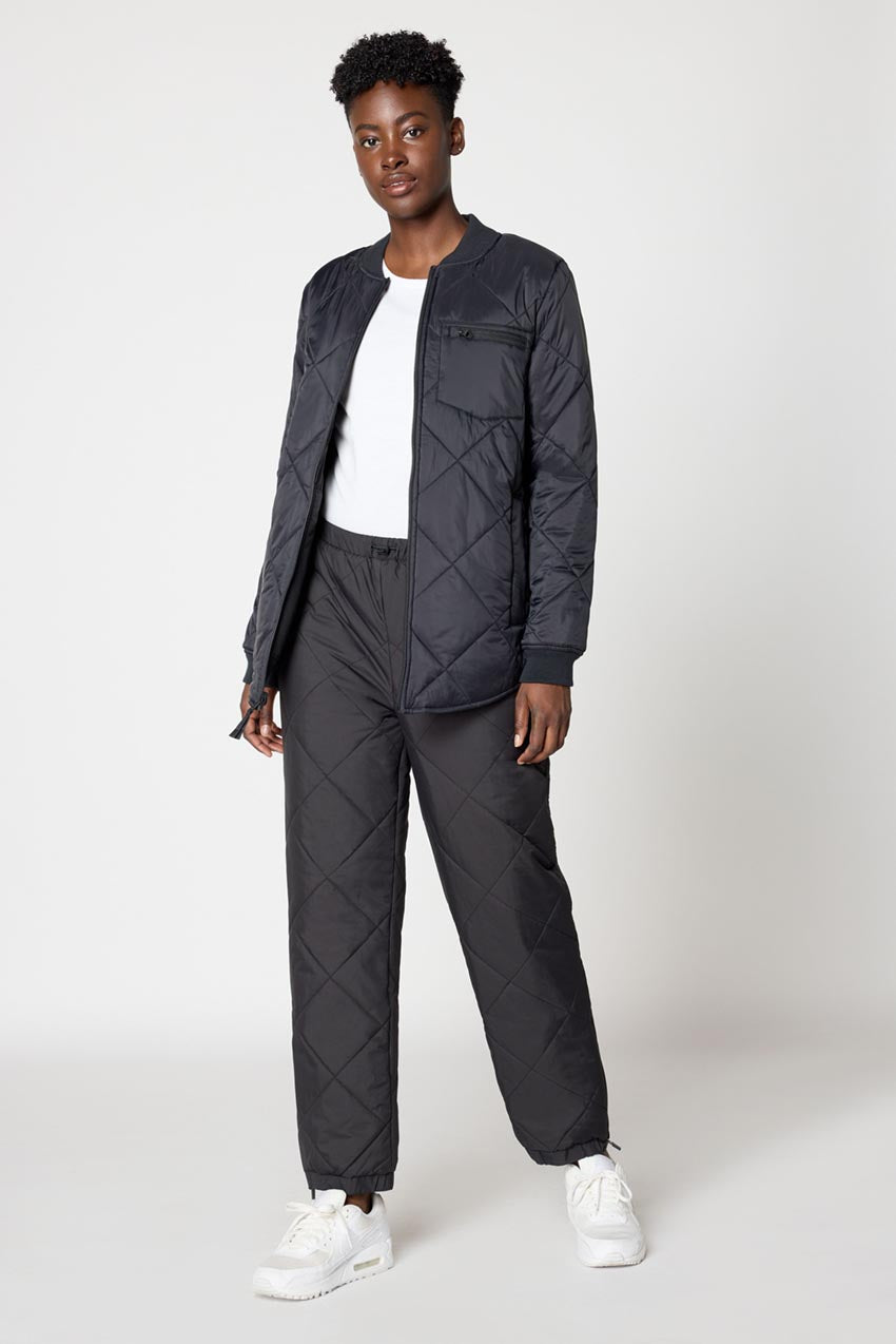 Arket quilted long sales jacket