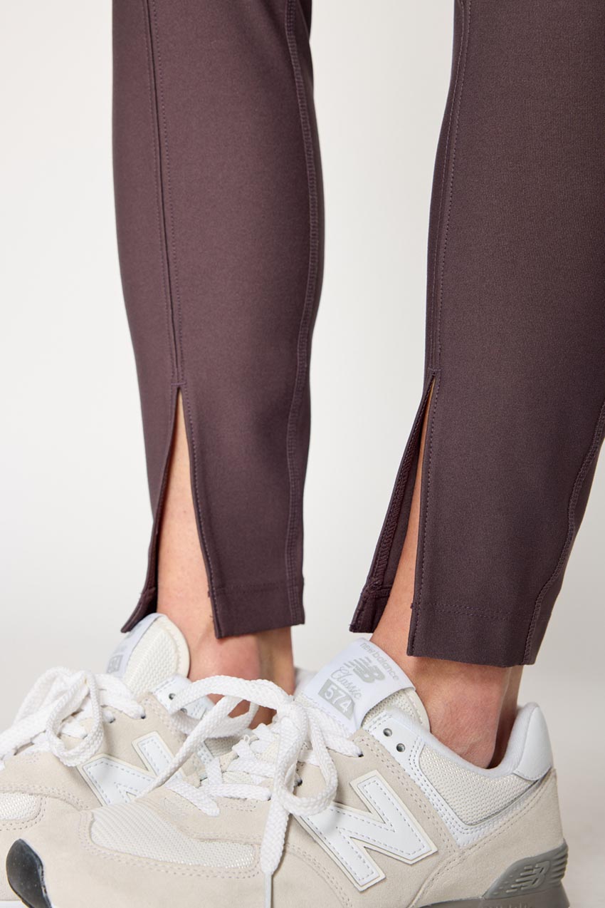Explore Recycled Polyester High-Waisted Front Slit Legging 27"